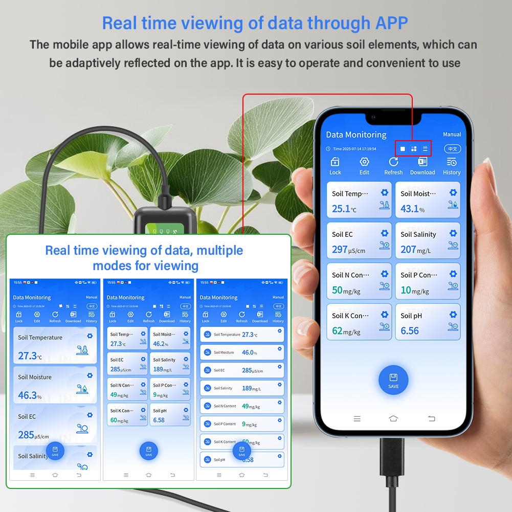 Capteur de sol YAGO 8 en 1 pou - Precision Farming Smart Agriculture avis et prix